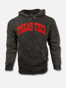 Texas Tech Red Raiders Black Flocked Arch Mineral Washed Hood