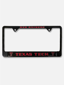 Texas Tech Red Raiders over Texas Tech Black Metal License Plate Frame