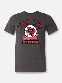 Texas Tech Red Raiders Baseball "Crank it" Short Sleeve T-shirt charcoal