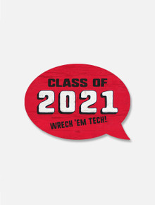 Texas Tech Red Raiders Class of 2021 Wooden Magnet