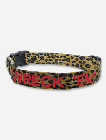 Texas Tech Red Raiders Wreck' Em "Leopard" Print Dog Collar
