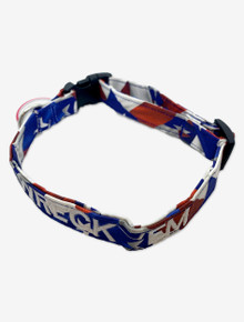 Wreck' Em Texas Flag Dog Collar