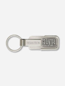 Texas Tech Double T Grandpa Metal Engraved Keychain