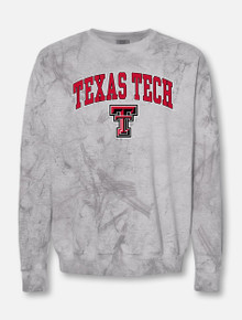 Texas Tech Color Blast Arch Over Double T Sweatshirt