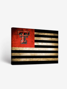 Texas Tech Red Raiders Canvas Wall Art Vintage Flag Design