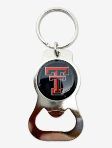 Texas Tech Domed Double T Bottle Opener Keychain 