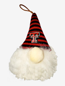 Texas Tech Gnome with Striped Hat Christmas Ornament