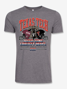 Texas Tech vs Mississippi State "Retro Liberty Bowl" Grey T-Shirt