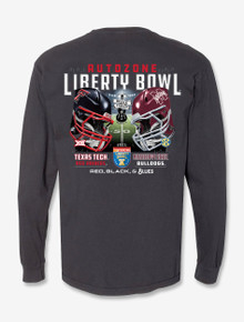 Texas Tech vs Mississippi State Liberty Bowl "Dueling Helmets" Black LONGSLEEVE T-Shirt