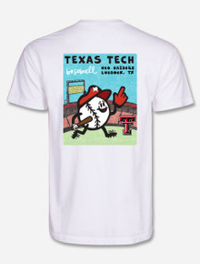 Texas Tech Red Raiders "Baseball Toon Sports" White T-Shirt 