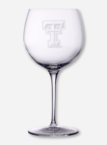 Texas Tech Etched Double T "Robusto" 22 oz Wine Glass