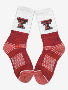 Texas Tech Strideline Double T "Split Base" Crew Socks