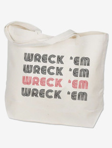 Texas Tech Red Raiders Wreck'em Tech Repeating Canvas Tote