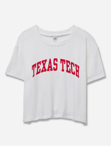 Texas Tech Red Raiders "Flocked Arch " Crop Top