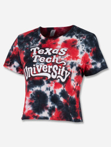 ZooZatz Texas Tech Red Raiders Tie Dye Crop Top