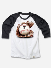 Wes And Willy Texas Tech Red Raiders YOUTH "Baseball Mitt" Raglan