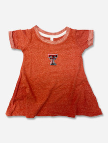 Texas Tech Double T Heathered French Terry A Line TODDLER Dress