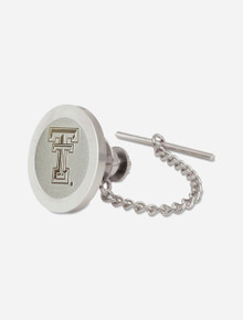Texas Tech Polished Silver Double T Medallion Tie Tack
