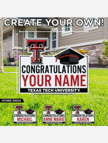 CUSTOM Texas Tech Red Raiders "Congratulations Graduate" 22" Lawn Sign