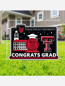 Texas Tech Red Raiders "Congrats Grad" Lawn Sign