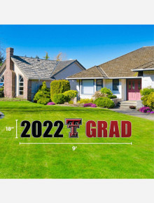 Texas Tech Red Raiders Large "2022 Grad Display" Lawn Sign