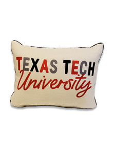 Texas Tech University 18"x14" Rectangle Pillow w/ Black Piping  