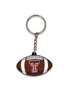Texas Tech "Football" 3D Rubber Keychain