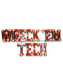 Wreck'Em Tech Stacked "Vintage" Illuminated Metal Wall Decor  