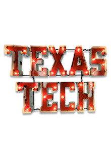 Texas Tech Stacked "Vintage" Illuminated Recycled Metal Wall Sign  