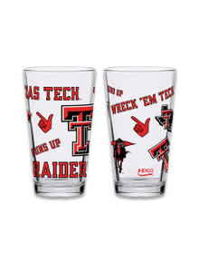 Texas Tech "Medley of Logos " Pint Glass  