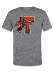 Texas Tech Dark Horse VAULT " Rearing Rider" Tri-blend T-shirt  