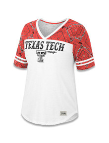 Wrangler Texas Tech "Sunset Paisley" V-neck T-shirt 