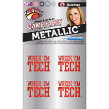 Texas Tech Metallic " Wreck 'Em Tech" Face Tattoo  