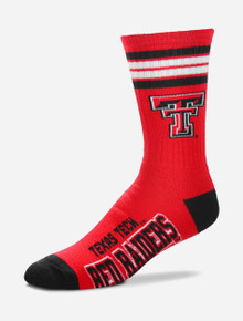 Texas Tech Double T & Red Raiders on Black & Red Socks