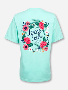 Floral Wreath with Texas Tech Script T-Shirt