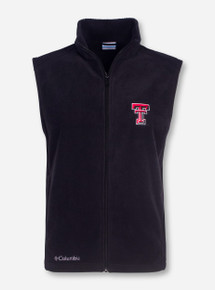 Texas Tech Columbia "Flanker" with Double T on Black Fleece Vest