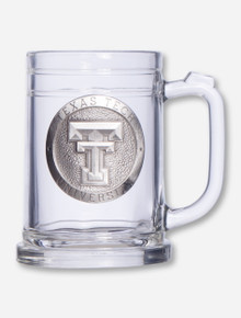 Texas Tech Heritage Pewter Double T Emblem on Beer Stein