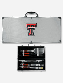 Set of BBQ Tools in Metal Carrying Case - Texas Tech
