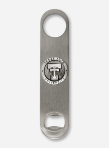 Heritage Pewter Texas Tech Double T Emblem on Pewter Bottle Opener