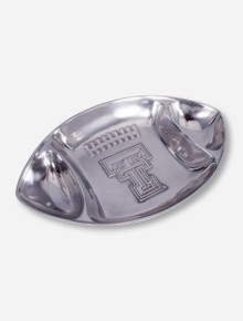 Wilton Armetale Texas Tech Metal Football Chip and Dip Platter