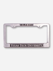 Texas Tech Alumni on Black and Steel License Plate Frame