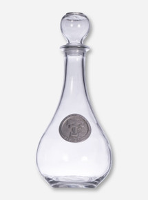 Texas Tech Double T Silver Emblem on Glass Decanter