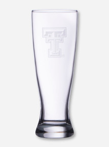 Texas Tech Etched Double T Pilsner Glass