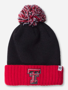 47 Brand Texas Tech "Distance" YOUTH Red and Black Knit Cap