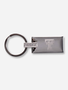 Texas Tech Laser Engraved Double T on Metal Key Chain