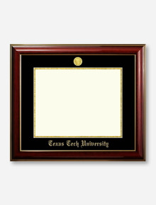 Texas Tech 22kt Gold Plated Medallion Classic Mahogany Gold Trim Diploma Frame U5