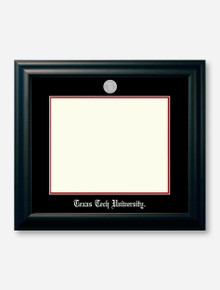 Texas Tech Silver Medallion Satin Black Diploma Frame U7