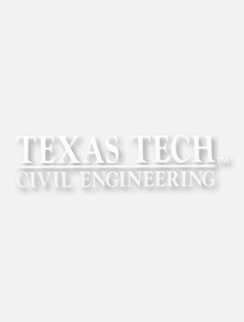 Texas Tech Civil Engineering White Decal
