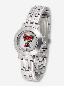 Texas Tech Dynasty Silver and White Face Women's Watch