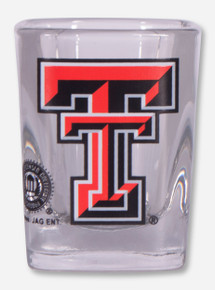 Texas Tech Double T on Square Shot Glass